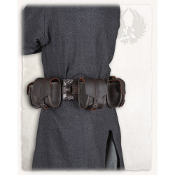 LEATHER SET OF FOUR BELT...