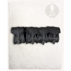 LEATHER SET OF FOUR BELT...