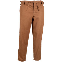 WOOL TROUSERS ROCCO - BROWN...