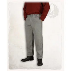 WOOL TROUSERS ROCCO - GRAY...