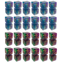 Set of 24 Dices D6 1.6 cm...