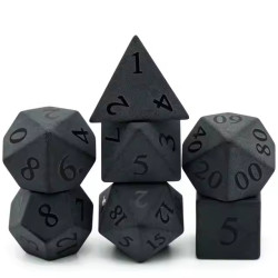 RPG Dice Matte Obsidian Set...
