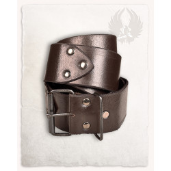 LEATHER WIDE BELT DORAN -...