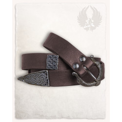 LEATHER BELT EINAR - BROWN...