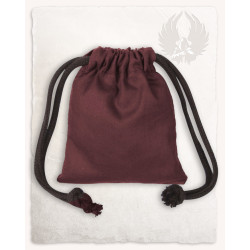 SMALL COTTON POUCH - BROWN...