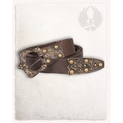 LEATHER BELT HAVALL - BROWN...