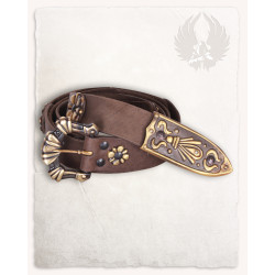 LEATHER WIDE LEON BELT -...