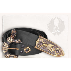 LEATHER WIDE LEON BELT -...