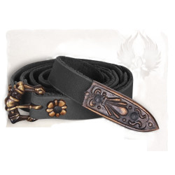 LEON LEATHER NARROW BELT -...