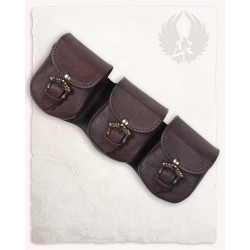 LEATHER LEON BELT BAG SET -...
