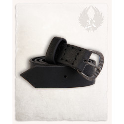 LEATHER BELT LOUIS - BLACK...