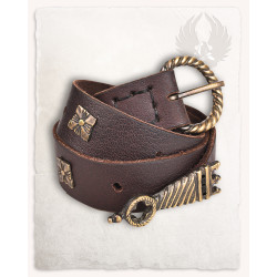 LEATHER BELT MATTIS - BROWN...