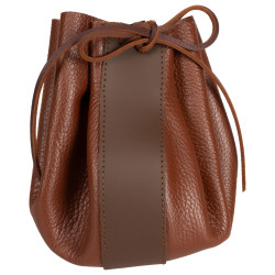 LEATHER BAG VELTOR - BROWN...
