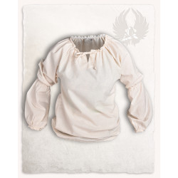 LINEN BLOUSE KARA - BEIGE S...