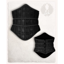 LEATHER CORSET EVANDRA -...