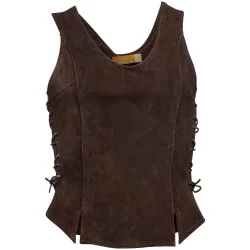 SUEDE CORSET LISA - BROWN S...