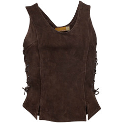 SUEDE CORSET LISA - BROWN...