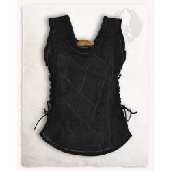 SUEDE CORSET LUCY - BLACK M...