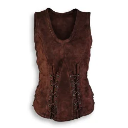 LEATHER CORSET SARINA -...