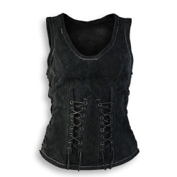 LEATHER CORSET SARINA -...