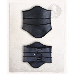 LEATHER CORSET SCARLET -...