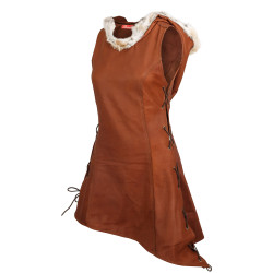 LEATHER ROBE WITH HOOD...