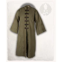 Oberon Linen Robe - Green M...