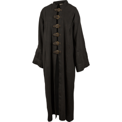 OBERON LINEN ROBE - BLACK...