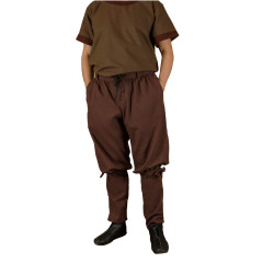 LINEN PANTS GUNNAR - BROWN...