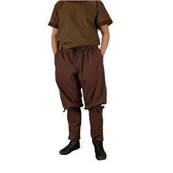 LINEN PANTS GUNNAR - BROWN...