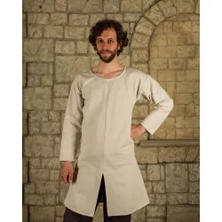 GADARIC LINEN TUNIC - BEIGE...