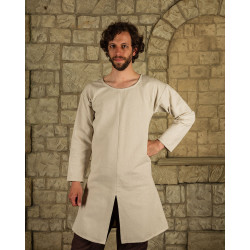 GADARIC LINEN TUNIC - BEIGE...