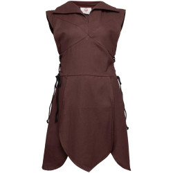 GALATEA LINEN TUNIC - BROWN...