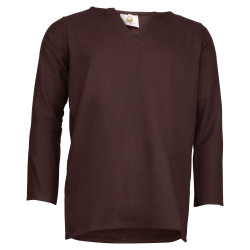 LINEN TUNIC TRONDE - BROWN...