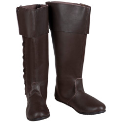 LEATHER SHOES TILLY - BROWN...