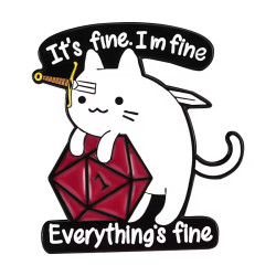 Metal RPG DND Pin - Cat...