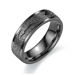 Black Ring Shiny Band Size 29
