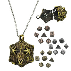 Metal Necklace Die D20 Box...