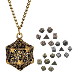 Metal Necklace Die D20 Box...