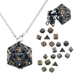 Metal Necklace Die D20 Box...