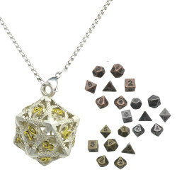 Metal Necklace Die D20 Box...