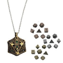 Metal Necklace Die D20 Box...