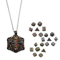 Metal Necklace Die D20 Box...