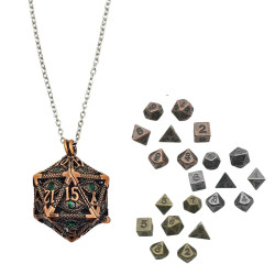 Metal Necklace Die D20 Box...