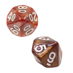 Set of 2 D10 Dice 0-9 +...