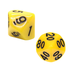 Set of 2 Dice D10 0-9 +...