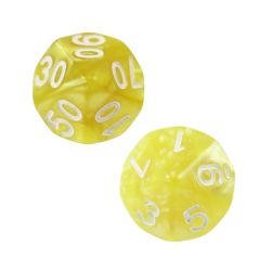 Set of 2 Dice D10 0-9 +...