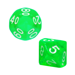 Set of 2 Dice D10 0-9 +...