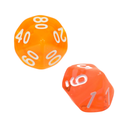 Set of 2 Dice D10 0-9 +...