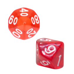 Set of 2 Dice D10 0-9 +...